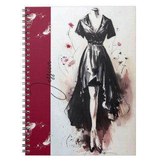 Caderno Espiral Diário de Arte Silhueta Vitoriana Sedutora