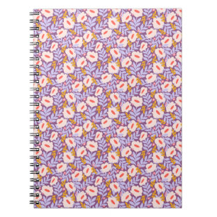 Caderno Espiral Diário de Blossom Roxo