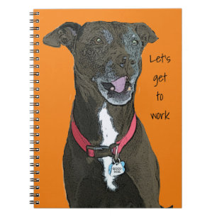 Caderno Espiral Diário de cão trabalhador
