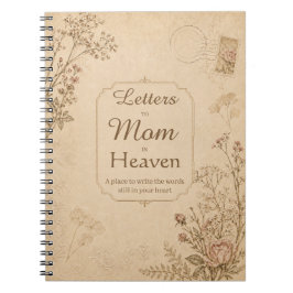 Caderno Espiral Diário de Cartas para a Mamãe Memorial | Personali