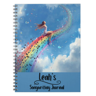 Caderno Espiral Diário de Composição de Músicas Personalizado, Enc