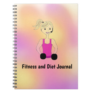Caderno Espiral Diário de condicionamento físico e dieta