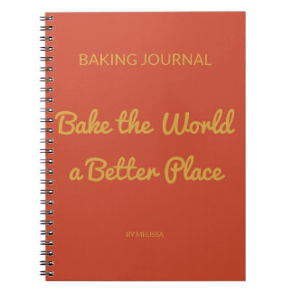 Caderno Espiral Diário de Confeitaria Terracota e Amarelo Mostarda