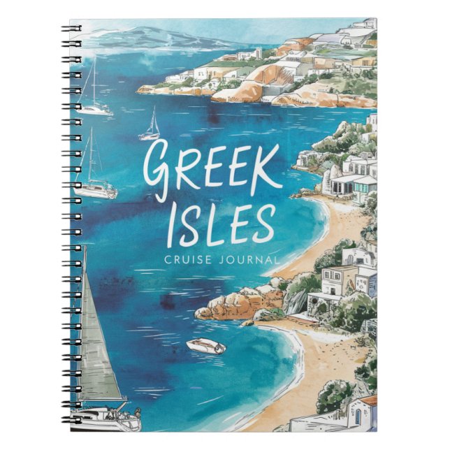 Caderno Espiral Diário de Cruzeiro pelas Ilhas Gregas (Frente)