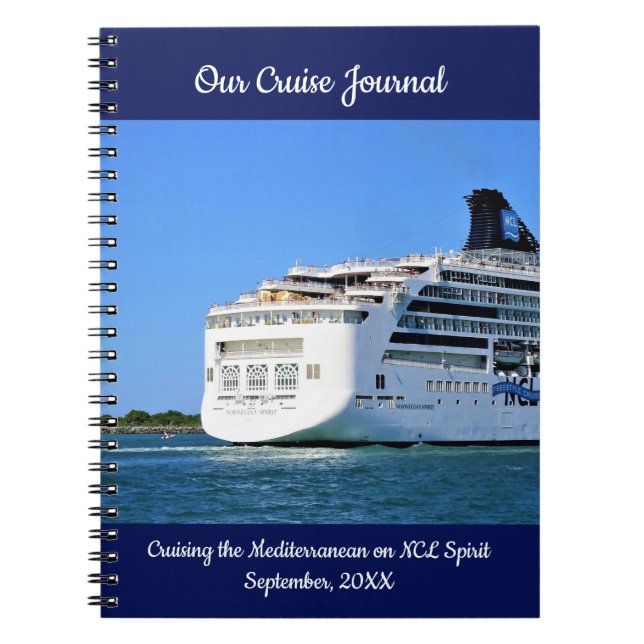 Caderno Espiral Diário de Cruzeiro Personalizado com Stern Sunny S (Frente)