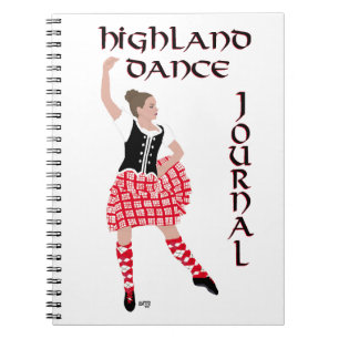 Caderno Espiral Diário de dança do Highland da Escócia
