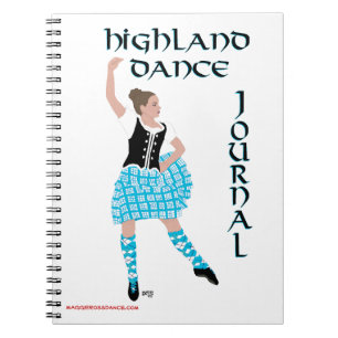 Caderno Espiral Diário de dança do Highland da Escócia