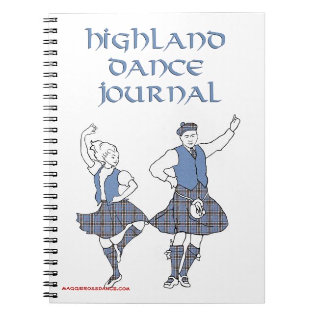 Caderno Espiral Diário de dança do Highland da Escócia (Frente)
