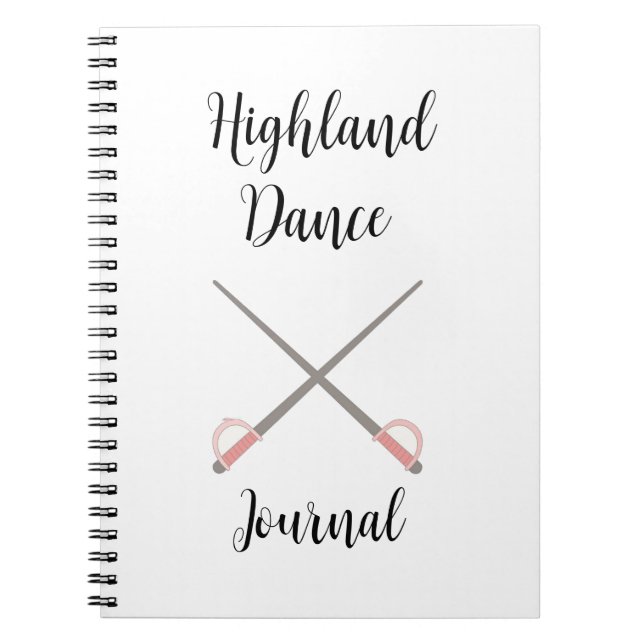 Caderno Espiral Diário de Dança Sword Highland (Frente)