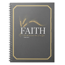 Caderno Espiral Diário de Declaração de "Fé" - Tipografia Minimali