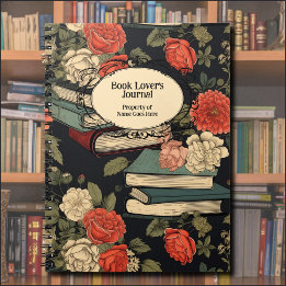 Caderno Espiral Diário de Diários do Leitor de Livros e Rosas