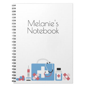 Caderno Espiral Diário de Enfermeiro Personalizado Qualquer Nome 
