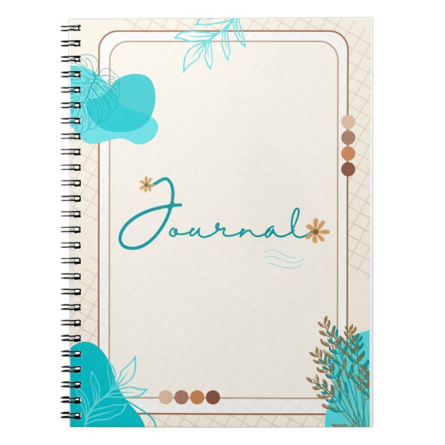 Caderno Espiral Diário de estilo tropical (Frente)