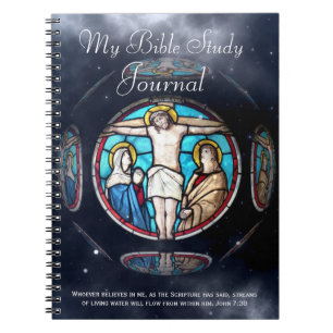 Caderno Espiral Diário de estudo de bíblia personalizado