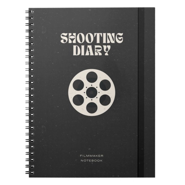 Caderno Espiral Diário de Filmagem de Filmagem de Filmagem (Frente)