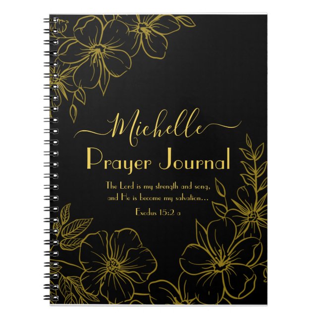 Caderno Espiral Diário de Forte e Oração de Música (Frente)