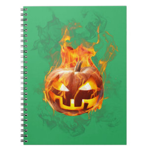 Caderno Espiral Diário de Fotografia Espiral do Halloween Monocrom