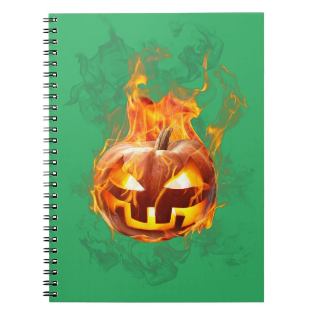 Caderno Espiral Diário de Fotografia Espiral do Halloween Monocrom (Frente)