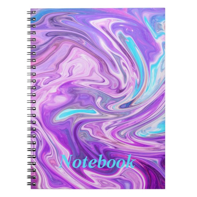 Caderno Espiral Diário de fotos monocromático personalizável (Frente)