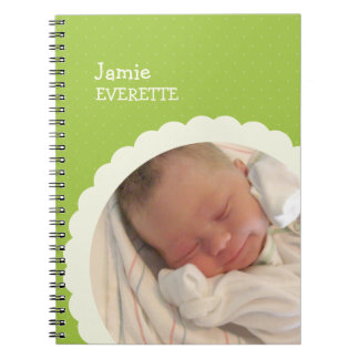 Caderno Espiral Diário de fotos personalizado do círculo de ponto