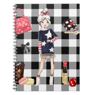 Caderno Espiral diário de garotas do planejador e notebooks
