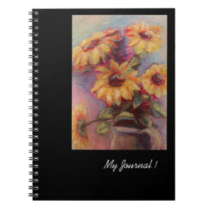 Caderno Espiral Diário de girassol