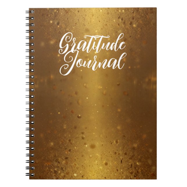 Caderno Espiral Diário de Gratidão com Design Elegante (Frente)