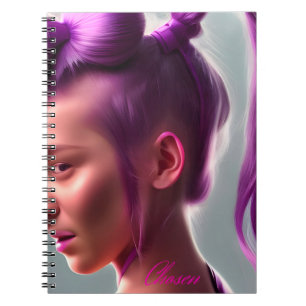 Caderno Espiral Diário de Gratidão de Garota Escolhida, Rosa-Bonit