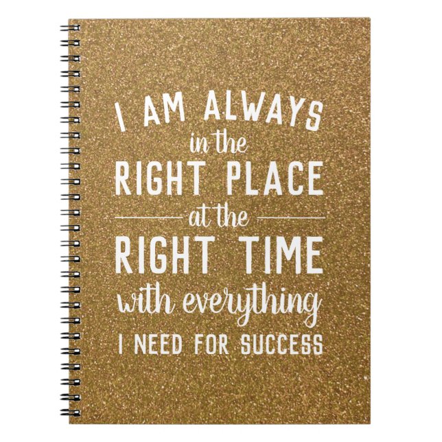 Caderno Espiral Diário de Gratidão Motivacional de Cotação Inspira (Frente)