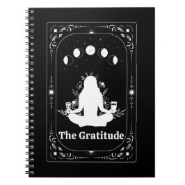 Caderno Espiral Diário de Gratidão Tarot Yoga Café Presente de Ast
