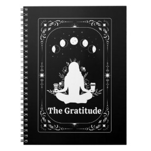 Caderno Espiral Diário de Gratidão Tarot Yoga Café Presente de Ast