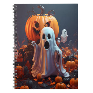 Caderno Espiral Diário de Halloween horrível