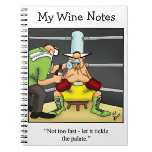 Caderno Espiral Diário de Humor de Vinho