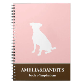 Caderno Espiral Diário de inspiração rosa de bicho-da-canina silho