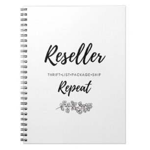 Caderno Espiral Diário de inventário do revendedor