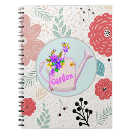 Caderno Espiral Diário de Jardim Floral