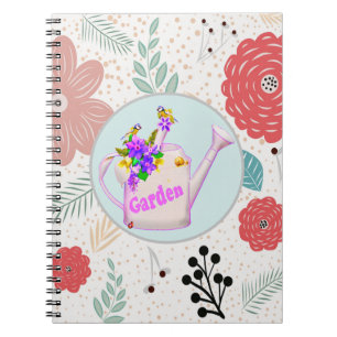 Caderno Espiral Diário de Jardim Floral