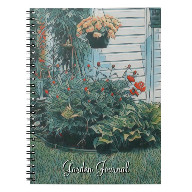 Caderno Espiral Diário de jardinagem (Frente)