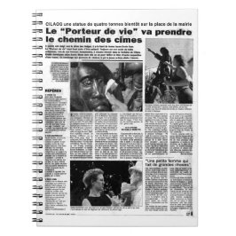Caderno Espiral Diário de jornal francês