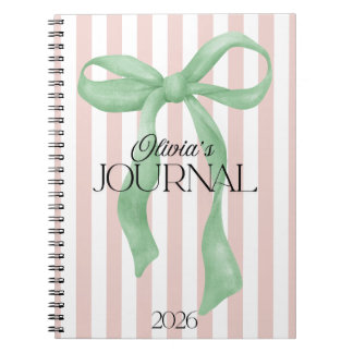 Caderno Espiral Diário de Laço Personalizado