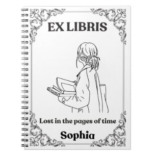 Caderno Espiral Diário de Leitura Personalizado Dark Academia Ex L