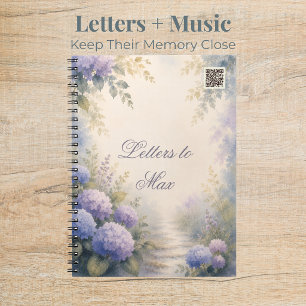 Caderno Espiral Diário de Luto de Animal de Estimação com Código Q