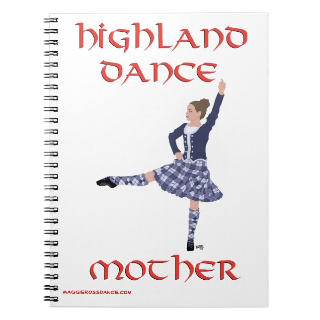 Caderno Espiral Diário de Mãe de Dança das Terras Altas (Frente)