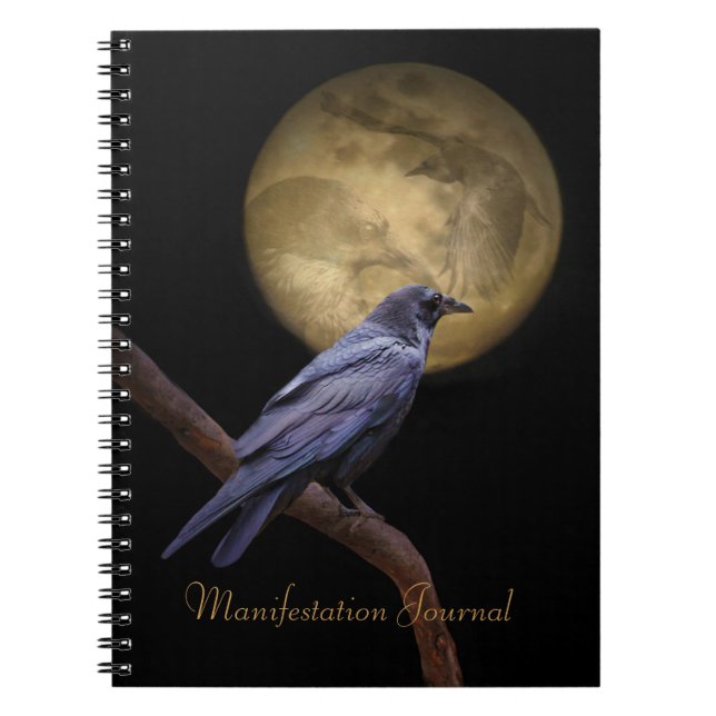 Caderno Espiral Diário de Manifestação Magic Raven (Frente)