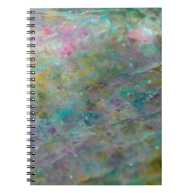 Caderno Espiral Diário de Mármore do Rainbow Multi Colour Crystal  (Frente)