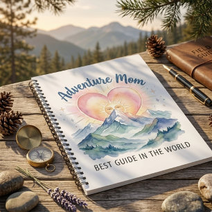 Caderno Espiral Diário de Montanha Aquarela Mãe Aventureira