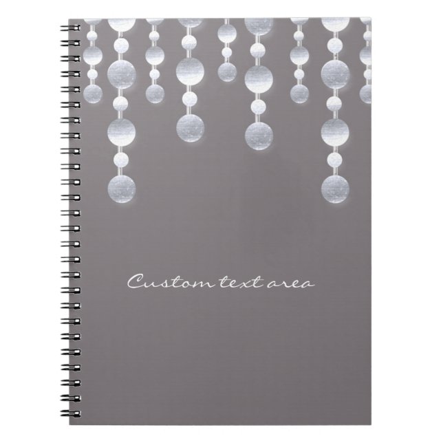 Caderno Espiral Diário de Notebook Chic do Mirror Glam Glamor da c (Frente)