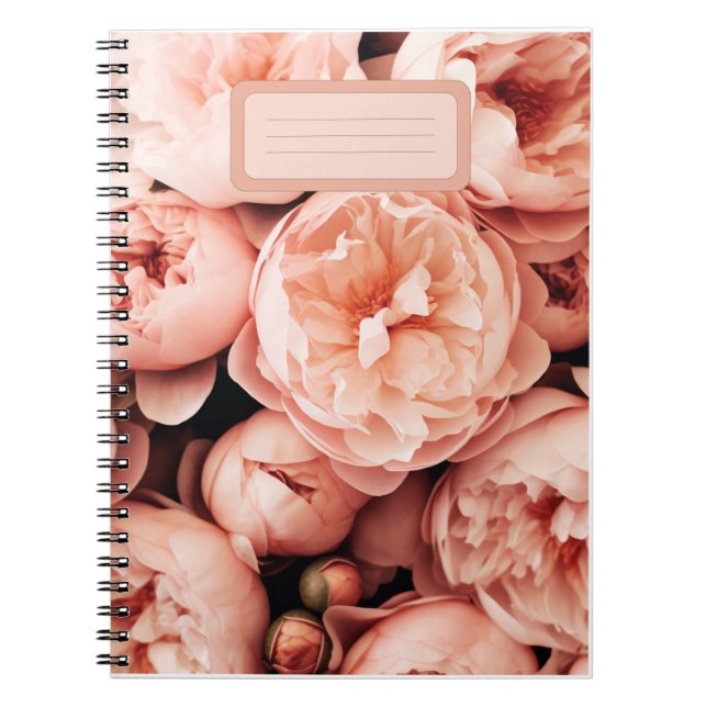 CADERNO ESPIRAL DIÁRIO DE NOTEBOOK FLORAL PARA JARDIM FLORAL PARA  (Frente)
