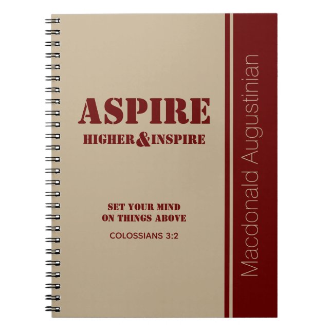 Caderno Espiral Diário de notebook Inspiron ASPIRE personalizado (Frente)