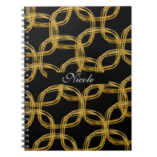 Caderno Espiral Diário de Notebook Moderno com Círculo Escrivível 